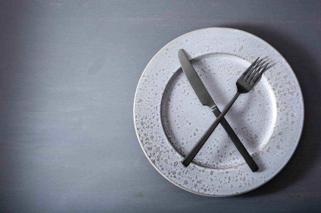 concept of intermittent fasting and ketogenic diet, weight loss.