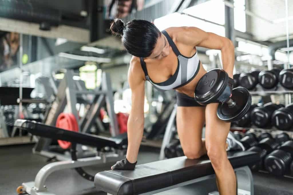 Fitness with barbell